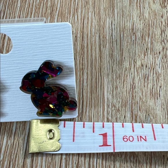 Source Unknown Multicolor Bunny Earrings NWT - Picture 7 of 8